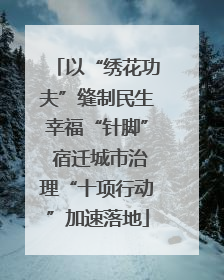 以“绣花功夫”缝制民生幸福“针脚” 宿迁城市治理“十项行动”加速落地