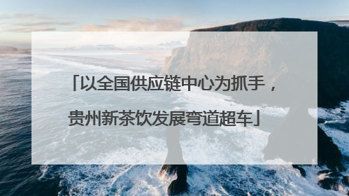 以全国供应链中心为抓手，贵州新茶饮发展弯道超车
