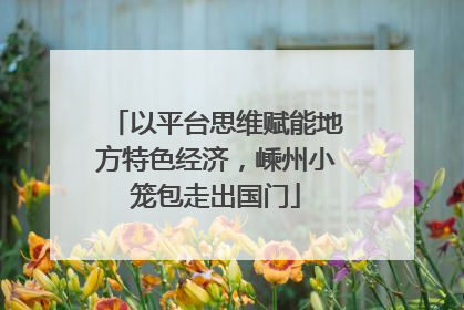以平台思维赋能地方特色经济，嵊州小笼包走出国门