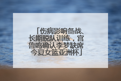 伤病影响备战、长期脱队训练，宫鲁鸣确认李梦缺席今夏女篮亚洲杯