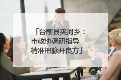 台前县夹河乡：市政协调研指导 精准把脉开良方