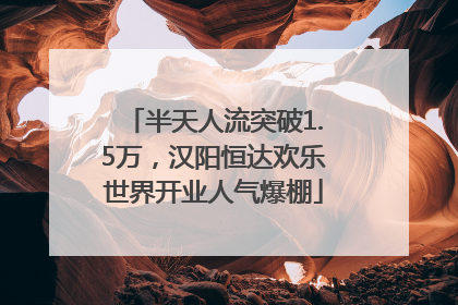 半天人流突破1.5万，汉阳恒达欢乐世界开业人气爆棚