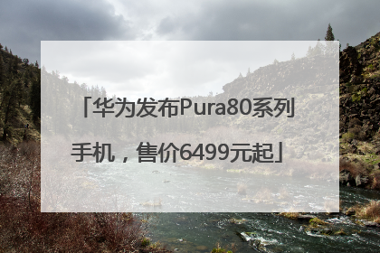 华为发布Pura80系列手机，售价6499元起