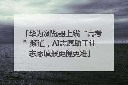华为浏览器上线“高考”频道，AI志愿助手让志愿填报更稳更准