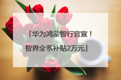 华为鸿蒙智行官宣！智界全系补贴2万元