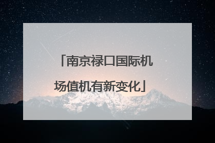南京禄口国际机场值机有新变化