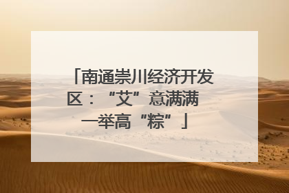 南通崇川经济开发区：“艾”意满满 一举高“粽”