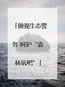 做强生态警务 呵护“森林氧吧”