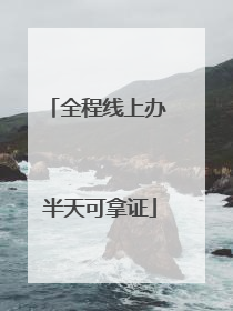 全程线上办 半天可拿证