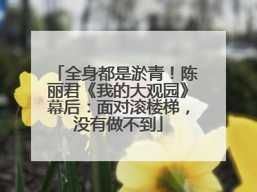 全身都是淤青！陈丽君《我的大观园》幕后：面对滚楼梯，没有做不到