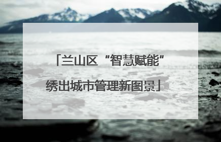 兰山区“智慧赋能”绣出城市管理新图景