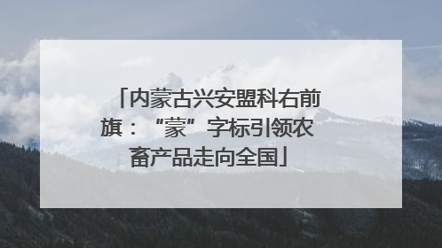 内蒙古兴安盟科右前旗：“蒙”字标引领农畜产品走向全国