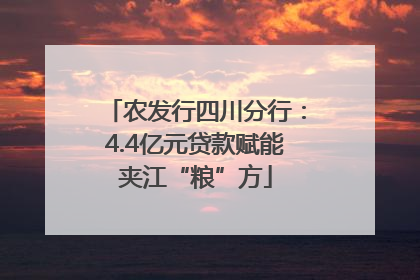 农发行四川分行：4.4亿元贷款赋能夹江“粮”方