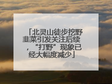北灵山徒步挖野韭菜引发关注后续，“打野”现象已经大幅度减少