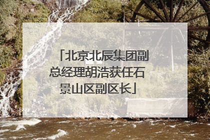 北京北辰集团副总经理胡浩获任石景山区副区长