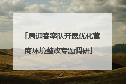 周迎春率队开展优化营商环境整改专题调研