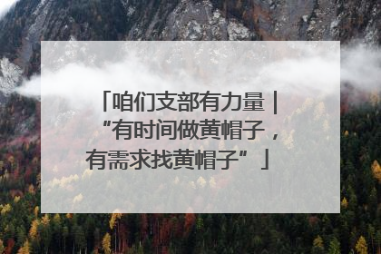 咱们支部有力量｜“有时间做黄帽子，有需求找黄帽子”