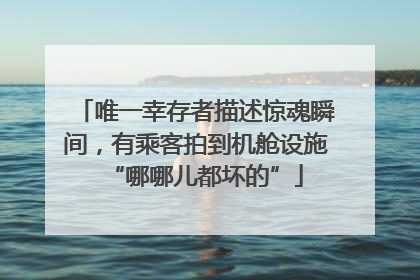 唯一幸存者描述惊魂瞬间，有乘客拍到机舱设施“哪哪儿都坏的”