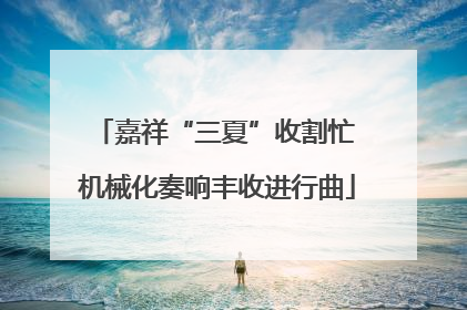 嘉祥“三夏”收割忙 机械化奏响丰收进行曲