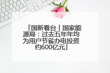 国新看台丨国家能源局：过去五年年均为用户节省办电投资约600亿元