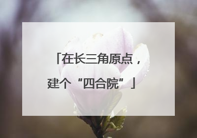 在长三角原点，建个“四合院”