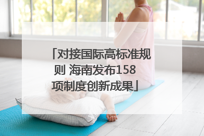 对接国际高标准规则 海南发布158项制度创新成果