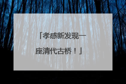 孝感新发现一座清代古桥！
