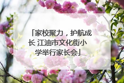 家校聚力，护航成长 江油市文化街小学举行家长会