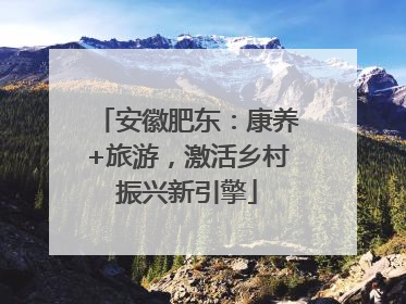 安徽肥东：康养+旅游，激活乡村振兴新引擎