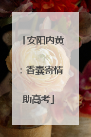 安阳内黄：香囊寄情助高考