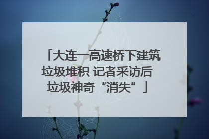 大连一高速桥下建筑垃圾堆积 记者采访后垃圾神奇“消失”