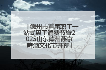 德州市首届职工一站式惠工消费节暨2025山东德州燕京啤酒文化节开幕