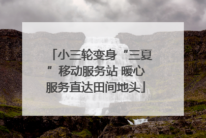 小三轮变身“三夏”移动服务站 暖心服务直达田间地头