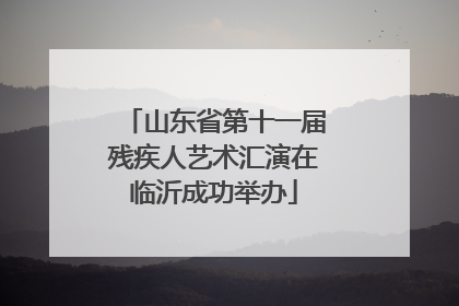 山东省第十一届残疾人艺术汇演在临沂成功举办