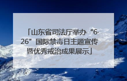 山东省司法厅举办“6·26”国际禁毒日主题宣传暨优秀戒治成果展示