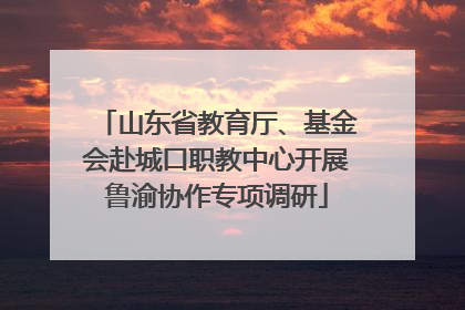 山东省教育厅、基金会赴城口职教中心开展鲁渝协作专项调研