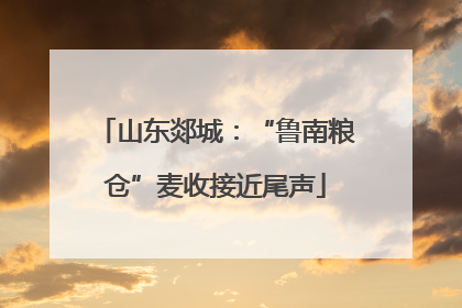 山东郯城：“鲁南粮仓”麦收接近尾声