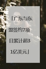 广东与东盟签约7项目累计超31亿美元