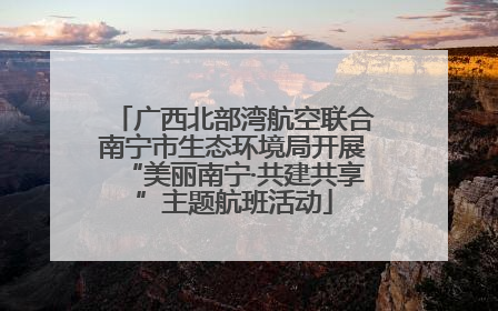 广西北部湾航空联合南宁市生态环境局开展“美丽南宁·共建共享”主题航班活动