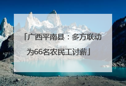 广西平南县：多方联动为66名农民工讨薪