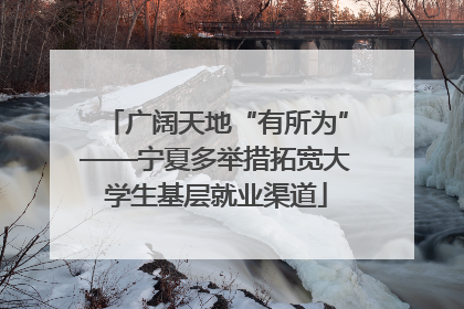 广阔天地“有所为”——宁夏多举措拓宽大学生基层就业渠道