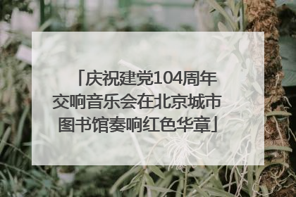 庆祝建党104周年交响音乐会在北京城市图书馆奏响红色华章