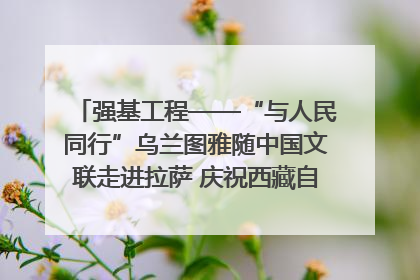 强基工程——“与人民同行”乌兰图雅随中国文联走进拉萨 庆祝西藏自治区成立60周年
