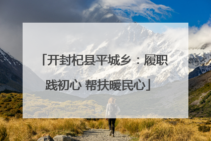 开封杞县平城乡：履职践初心 帮扶暖民心