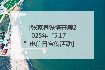 张家界铁塔开展2025年“5.17”电信日宣传活动
