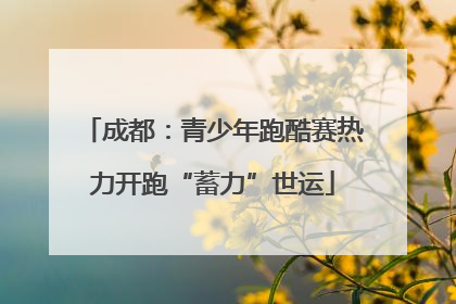 成都：青少年跑酷赛热力开跑“蓄力”世运
