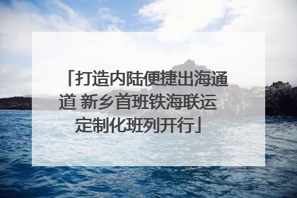 打造内陆便捷出海通道 新乡首班铁海联运定制化班列开行