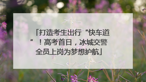 打造考生出行“快车道”！高考首日，冰城交警全员上岗为梦想护航