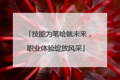 技能为笔绘就未来，职业体验绽放风采