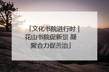 文化书院进行时｜花山书院促新景 凝聚合力促善治